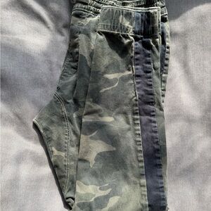 Hollister Camo Joggers with Black Stripe
